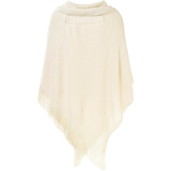 Snygg Hornknapp Rutig Poncho V-ringning, V-fåll