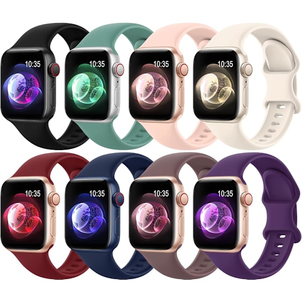 8-pak band kompatibel med Apple Watch Band 38 mm 40 mm Tilfældig farve
