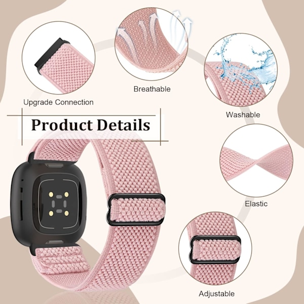 Elastisk nylon för Fitbit Versa, Sense - Sportersättning