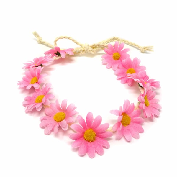 2PCS Fashion Floral Hovedbånd Daisy Blomsterhårkrans Festivalhår