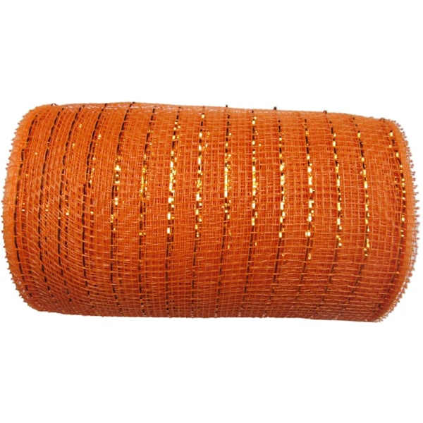 10 meter metallisk poly mesh-bånd for dekorasjon/kranslaging