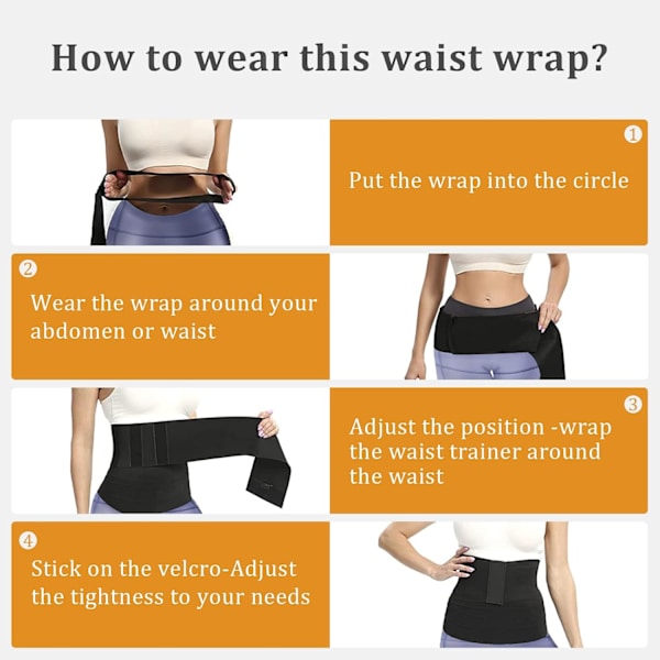 Taljetræner til kvinder, der reducerer fedt på den nedre mave, Wrap Waist Trainer til kvinder, Snatch