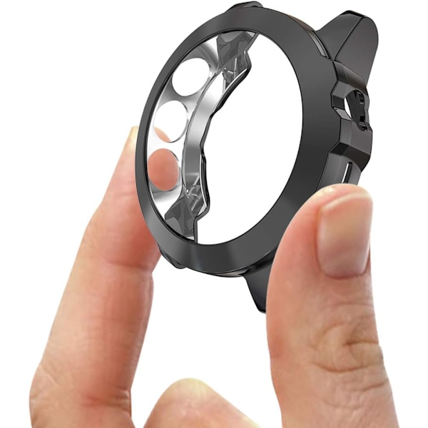 Kompatibel med Garmin Fenix 5X/5XPlus/5X Sapphire Deksel, TPU Belagt Beskyttelsesdeksel for 51mm Fenix 5X Klokkedeksel (Svart) Svart