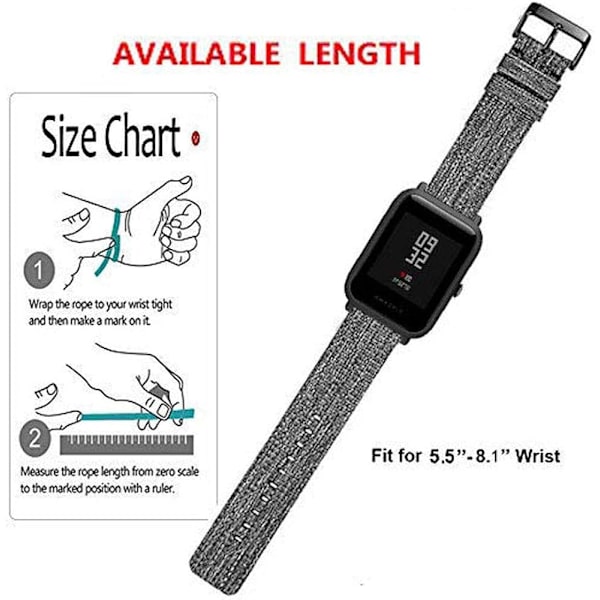 Bånd som er kompatible med Amazfit Bip/Bip 3 / Bip 3 pro/Bip U Pro,