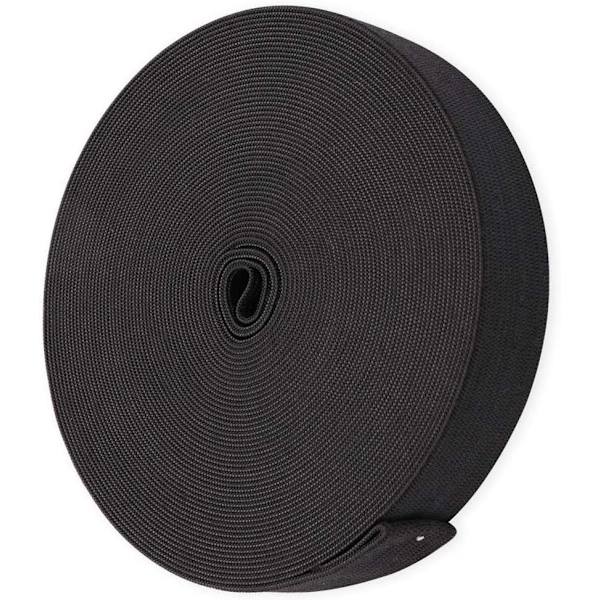 Bredd svart elastisk band - Perfekt för att sy midjeband och hantverk (20 mm x 11,5 meter)