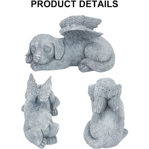Minnestein for kjæledyr - Resin Dog Memorial Statue