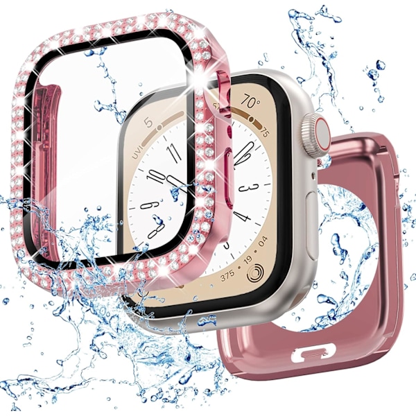 2 i 1 Bling Vandtæt Etui til iWatch Series 6