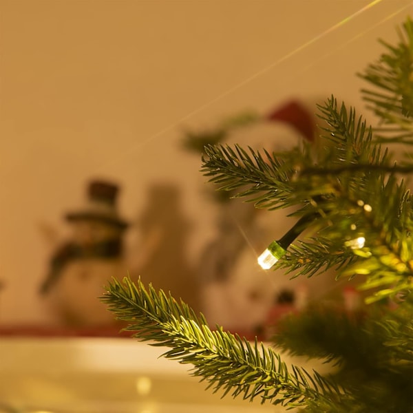 Julelys Varm Hvit, 2 Pakke 200 Led Utendørs Julelys for Hus, 66ft Vanntett Julelyskjede Plugg inn med 8 Moduser