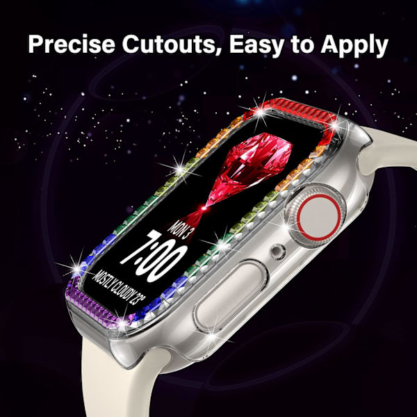 for Apple Watch Case 44mm Series 6/5/4/SE 2022, Multicolors Bling