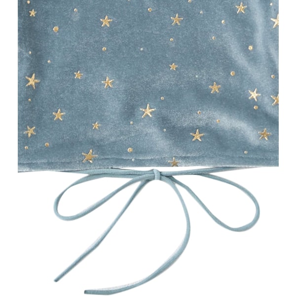 Kvinners fløyels Galaxy Print Crisscross Back Spaghetti Strap Crop Cami Top