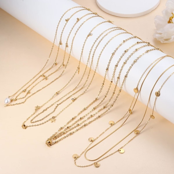 18K guldpläterade midjekedjor Body Chain för kvinnor