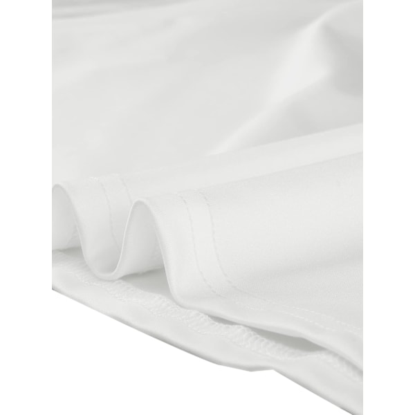 Halsløs gjennomsiktig langarmet bluse for kvinner med volanger og prikkete mesh-panel