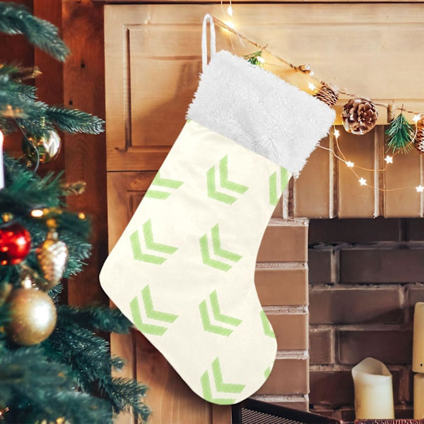 Julklapp, personliga julklappsstrumpor 2-pack grön våg Bohemia 45,7 cm julstrumpor hängande prydnad spis för träddekoration