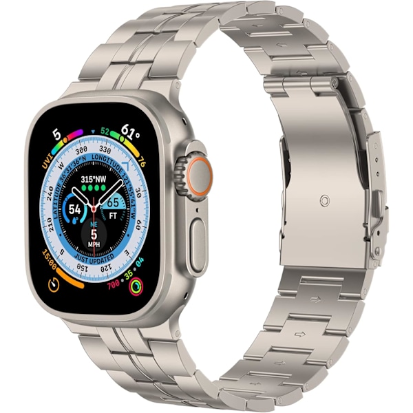 Compatible with   Watch Ultra 2 Titanium Band 49mm, Genuine Titanium Sports Band for iWatch Ultra 2/ Ultra 49mm Men Titanium Ultra 2/Ultra 49mm