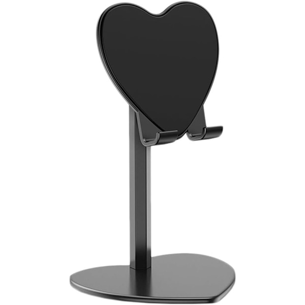 Hjerteformet Bordstativ for Nettbrett, Fleksibel Metall Telefonholder for Skrivebord, 18 x 10 cm for Hjemme- og Kontorbruk, Støtsikker