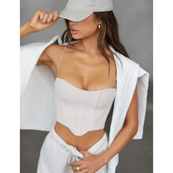 Spaghetti Strap Cami Crop Top för kvinnor