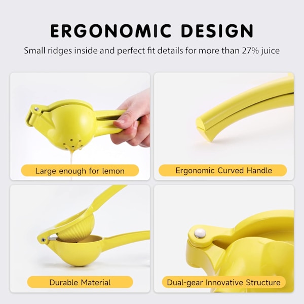 Sitron Lime Squeezer, Manuell Juicer Citrus Squeezer Press for maks