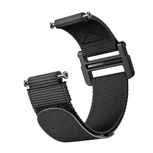 For Garmin Forerunner 735xt Hook And Loop Fastener Nylon Watch Band HFM Black