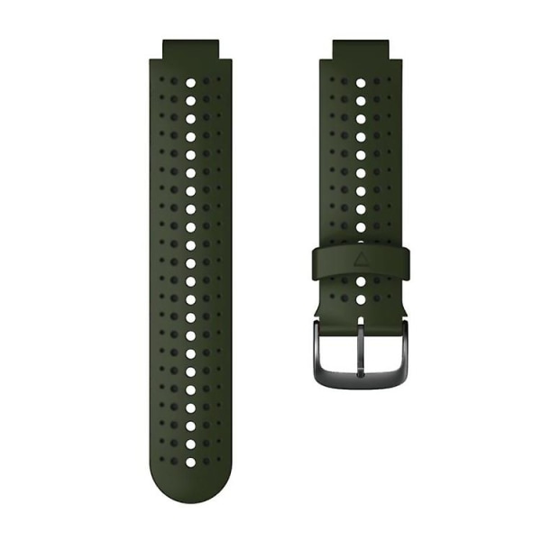 Tvåfärgat silikonarmband för Garmin Forerunner 220 ZQB Army Green Black