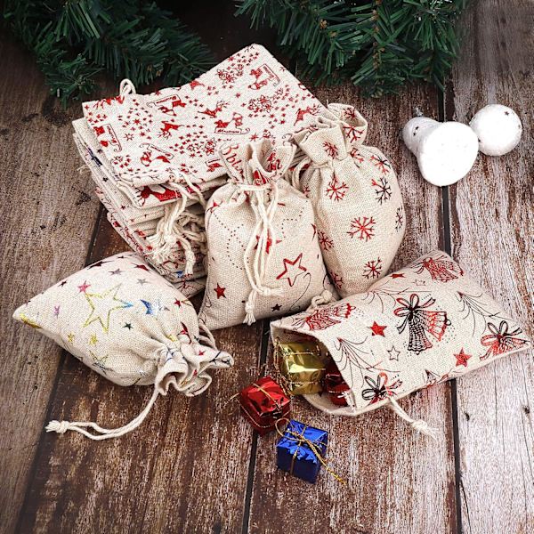 Adventskalender, Juteposer for å fylle adventskalender, Jutepose