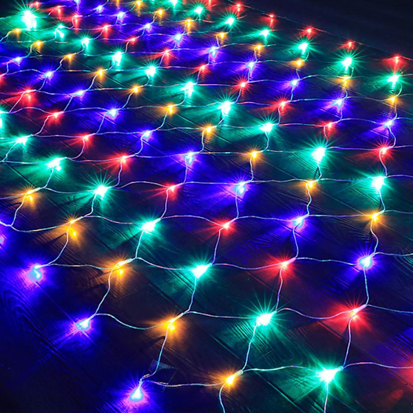 Julnätljus, 360 LED 12ft x 5ft Anslutningsbara Nätljus, 8 lägen Lågspänning Säker Adapter för Julgranar, Buskar, Bröllop,