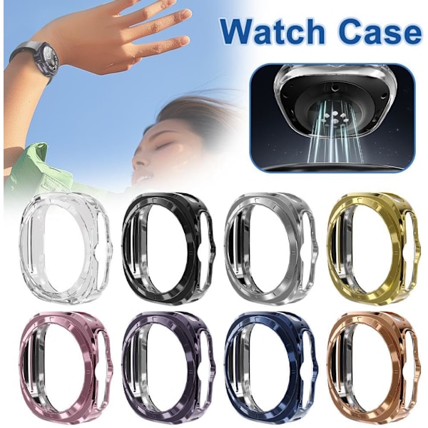Etui kompatibelt med 2024 Galaxy Watch 7 Ultra 47mm, blød TPU-kofanger beskyttelsescover, hult TPU-ur etui, anti-ridse beskyttelsesetui, til 2024 Galax
