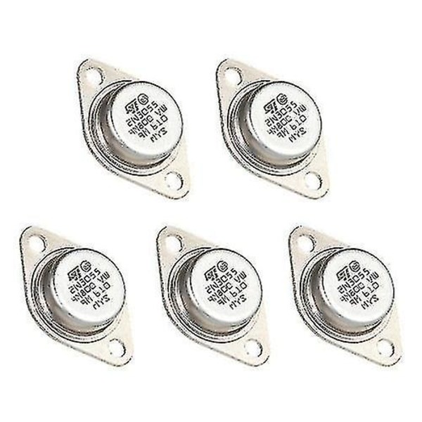 5 stk høykvalitets 2N3055 kraft NPN TO-3-hus 15A/60V