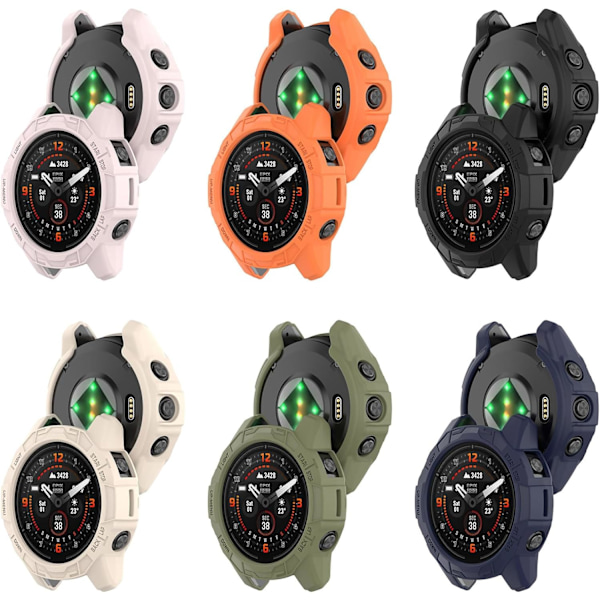 Etui til Garmin Fenix 7X pro/Epix Pro 51mm ur, udskiftning af TPU-ærme, slankt ærme, beskyttelsespanser, ridsefast ramme, silikone remdæksel etui f
