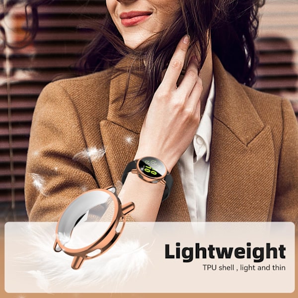 Skjermbeskytter beregnet for Garmin Vivoactive 5-deksel, myk TPU-belagt støtfanger, slankt beskyttelsesdeksel rundt hele for Garmin Vivoactive 5 Smartwatch Acce