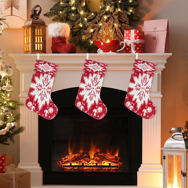 Julstumpen Weihnachtsstrumpf Present Holder Holiday Xmas Strumpor Sockor för Familj Dekoration Hängande Ornament Party 45 x 19,8 cm