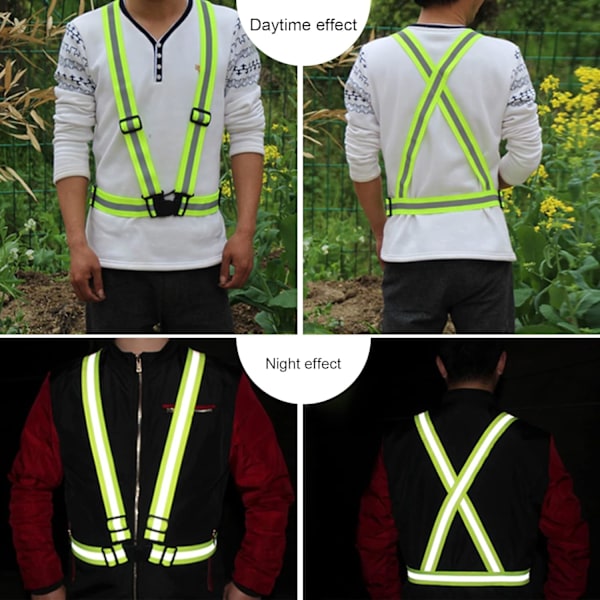 Høy synlighet vest stropper - Reflekterende sikkerhetsbelte for sykling,