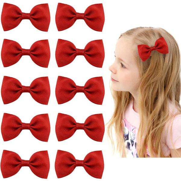 10 stk hårbånd Clips 2,75 tommer - Boutique Grosgrain Ribbon hårbånd