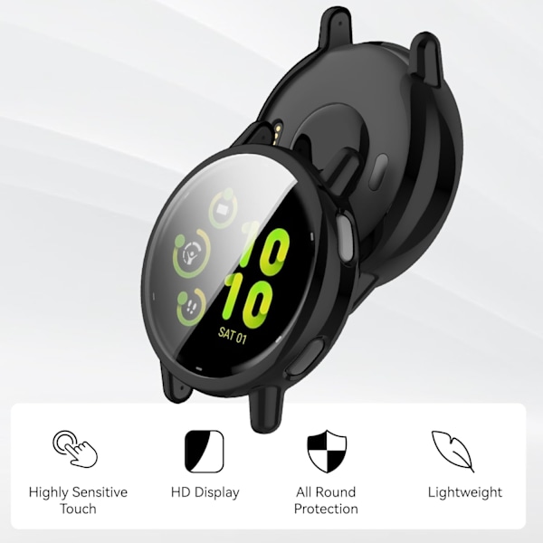 Skärmskydd Avsett för Garmin Vivoactive 5 Fodral, Mjuk TPU Pläterad Stötfångare Allround Slim Skyddande Skal för Garmin Vivoactive 5 Smartwatch Tillbehör