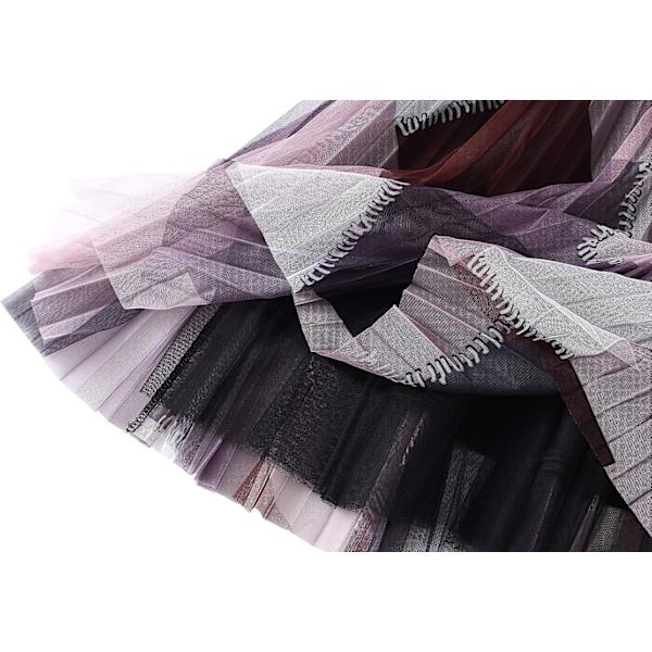 Kvinners Tutu Tyll Skjørt Elastisk Høy Midje Lagdelt Skjørt Blomstermønster Mesh
