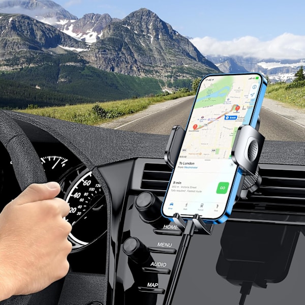 Biltelefonholder - 360° Luftventilbeslag med Super Stabil Krogklemme, Passer til 4.0''-6.7'' Smartphones\"