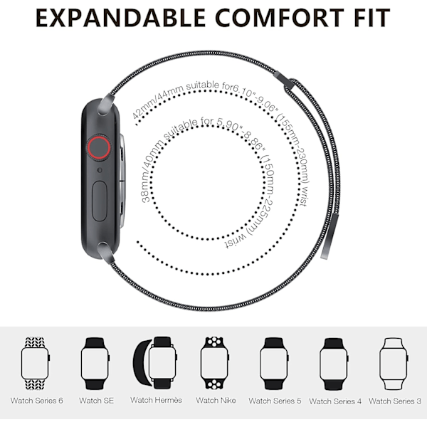 Kompatibel med Apple Watch Band 38mm 40mm 41mm 42mm 44mm