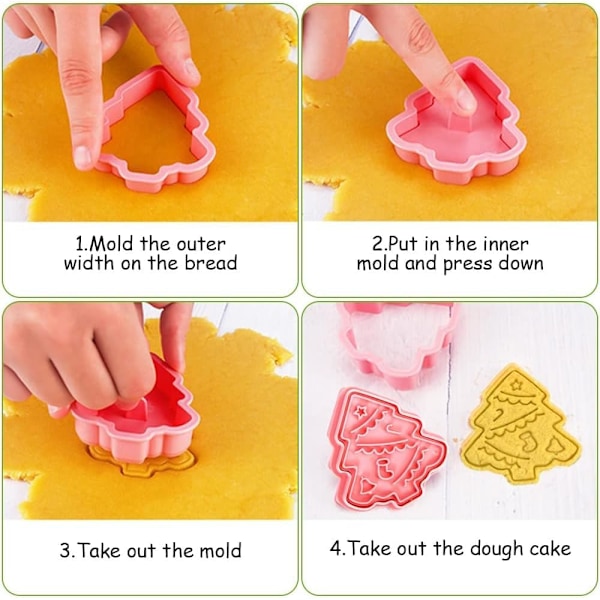 Julekakeformsett - 3D Ätbara Cookie Cutters for baking
