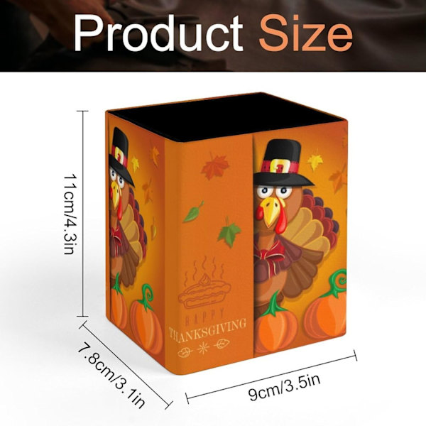 Blyantholder til skrivebord, nksgiving Crtoon Tyrkiet n Holder Storge Desktop n Orgnizer Desk ncil Orgnizer Mkeup Brush Holder til kontor Thanksgiving