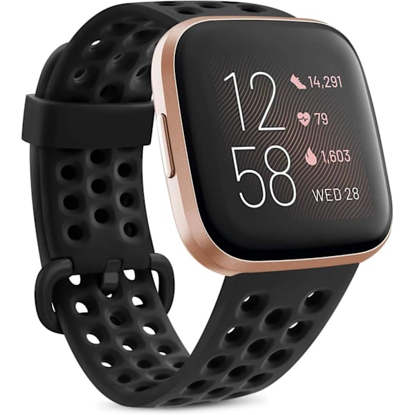 Silikone Sport Udskiftnings Remme til Fitbit Versa/Versa 2/Versa Lite (Mænd Kvinder)
