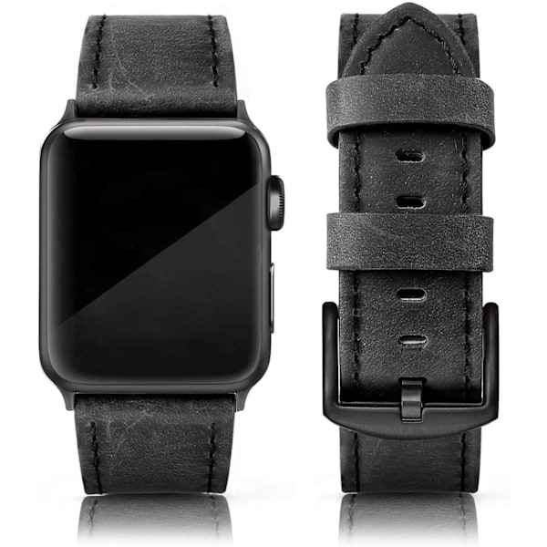 Läderband kompatibla med Apple Watch 45 mm 42 mm 44 mm