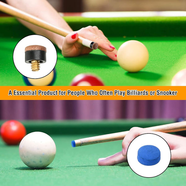 30 st biljardspetsar 10 mm - Biljardspetsar för snooker med förvaringsbox