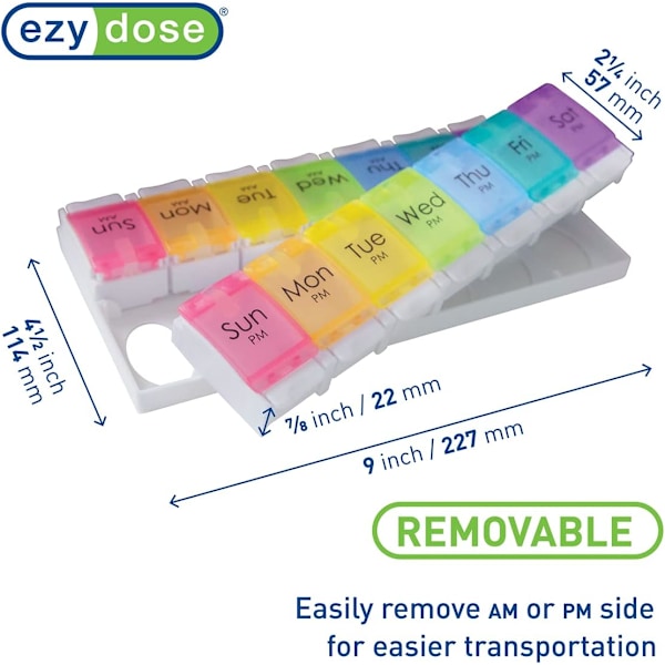 Dostryckknapp (7-dagars) case, medicinplanerare