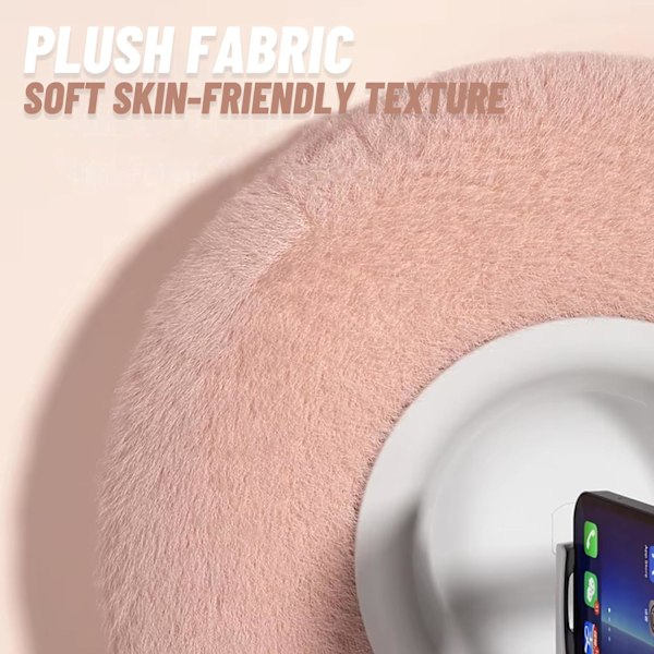 Snuggle Screen Pillow, 360° Justerbart Nettbrettstativ & Telefonpute, Fuzzy Skål med Telefonholder - Komfortabel Bruk for Seng, Sofa (Grå, 1 STK) Grå