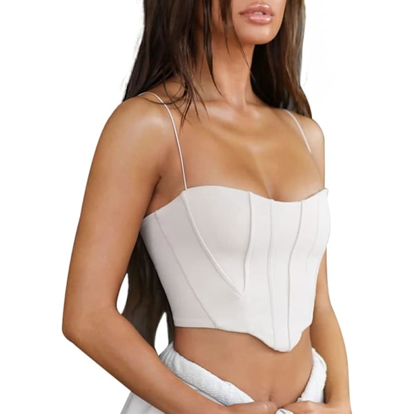 Spaghetti Strap Cami Crop Top för kvinnor