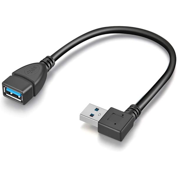 2-pak Superspeed USB 3.0 vinkel han til hun forlængerledning