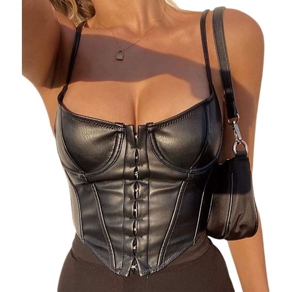Kvinnlig sexig korsett topp Y2k Push Up Off Shoulder korsett topp
