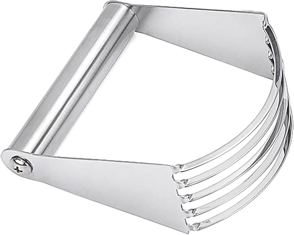 Deigblander, 4,6 tommer x 4 tommer deigkutter i rustfritt stål med håndtak i rustfritt stål for deigmikser smørkutter baking (sølv)