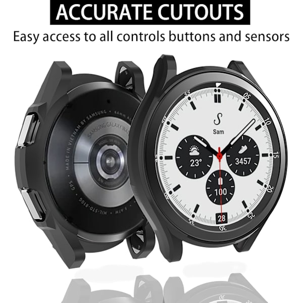 [3+3] Fodral med skärmskydd för Samsung Galaxy Watch 4