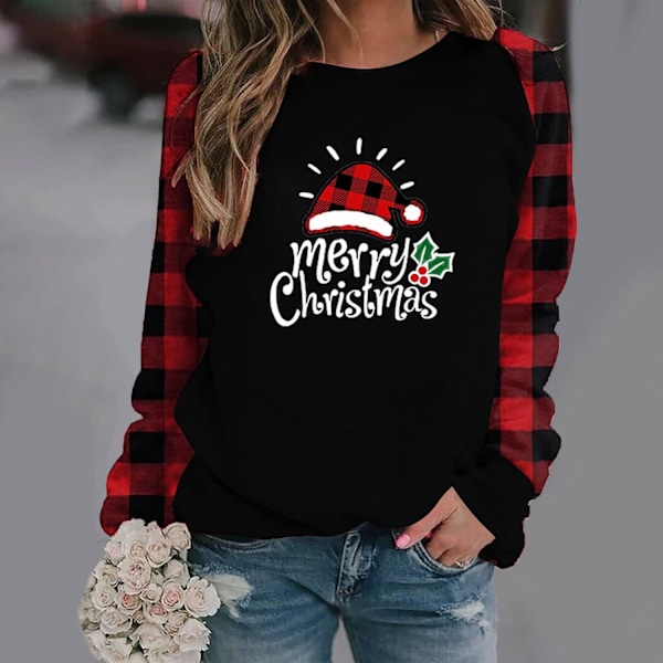 Jultröjor för kvinnor 2023 Höstmode Raglan Långärmad Pullover