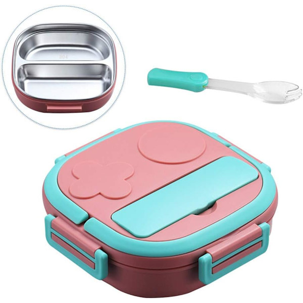 Madkasse. Rustfrit stål isoleret 2/3 rum Bento Box